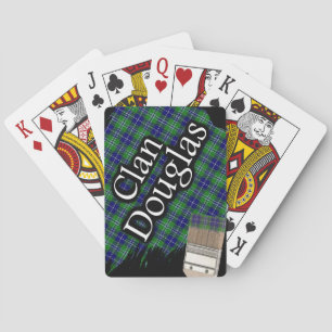 Scottish Clan Douglas Tartan Paint Brush Playing Cards