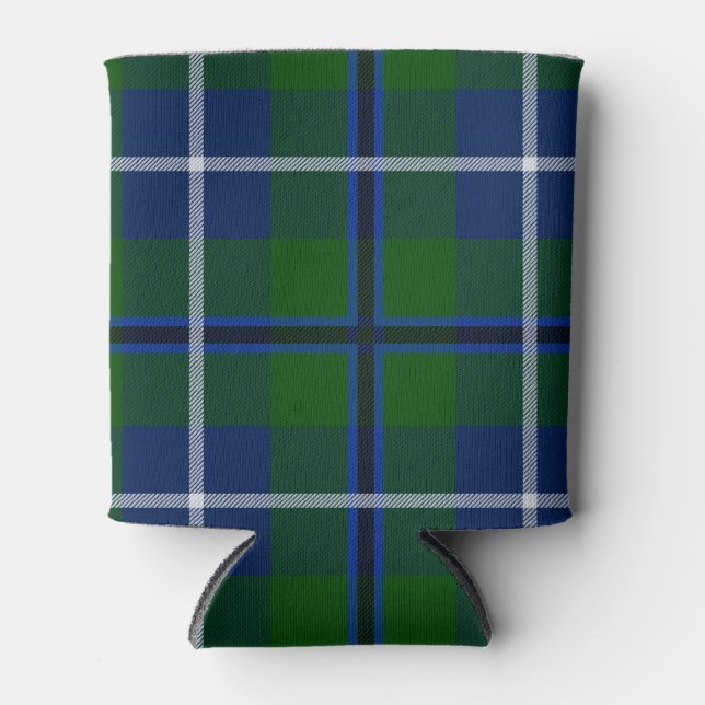 Scottish Clan Douglas Tartan Plaid Can Cooler (Front)