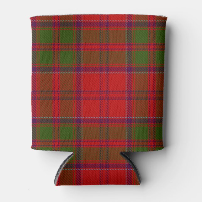 Scottish Clan Drummond Tartan Plaid Can Cooler (Front)