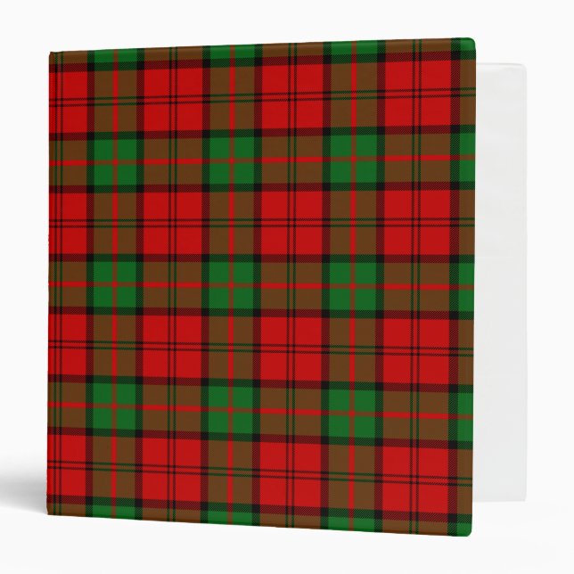 Scottish Clan Dunbar Tartan Plaid Binder (Front/Inside)