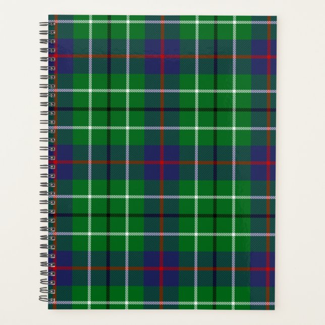 Scottish Clan Duncan Tartan Plaid Planner (Front)