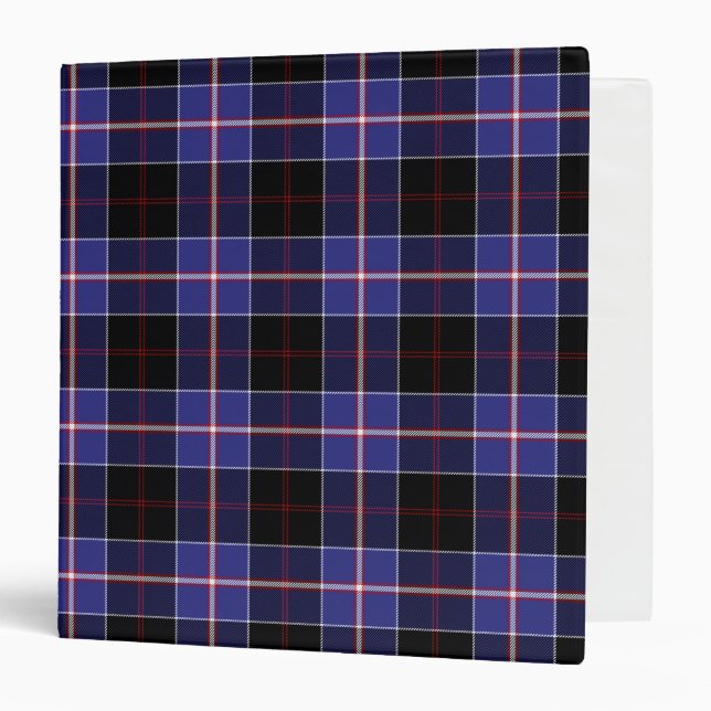 Scottish Clan Dunlap Tartan Plaid Binder (Front/Inside)