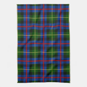 Scottish Clan Farquharson Tartan Plaid Kitchen Towel