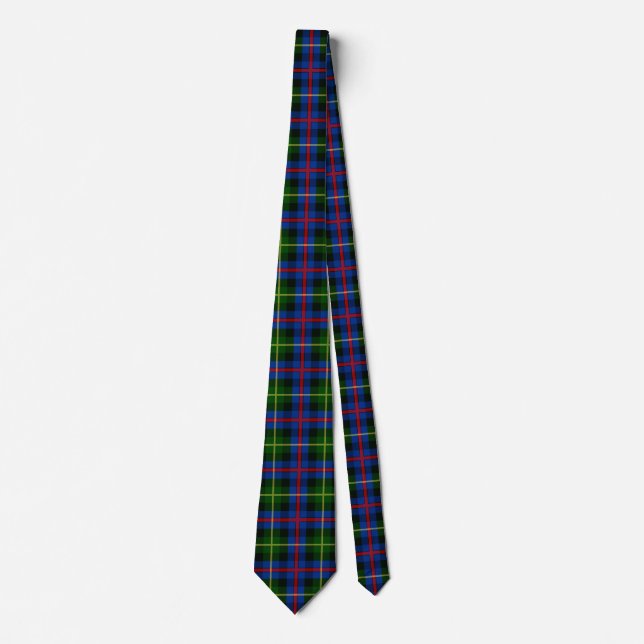 Scottish Clan Farquharson Tartan Plaid Tie (Front)