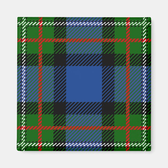 Scottish Clan Fergusson Tartan Plaid Magnet (Front)