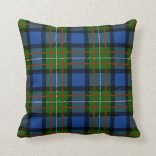 Scottish Clan Fergusson Tartan Plaid Throw Pillow