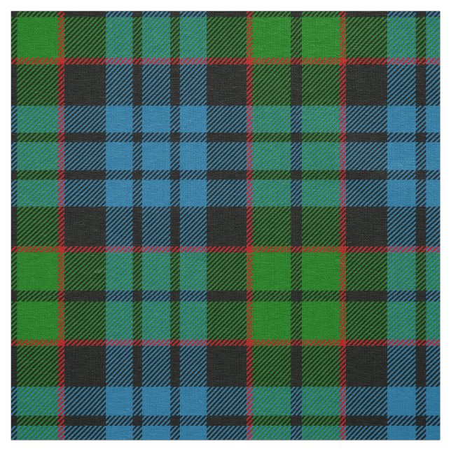 Scottish Clan Fletcher Tartan Plaid Fabric (Swatch)