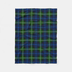 Scottish Clan Forbes Tartan Plaid Fleece Blanket