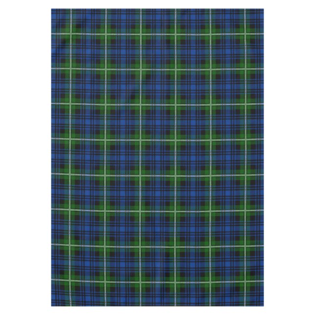 Scottish Clan Forbes Tartan Plaid Tablecloth (Front)
