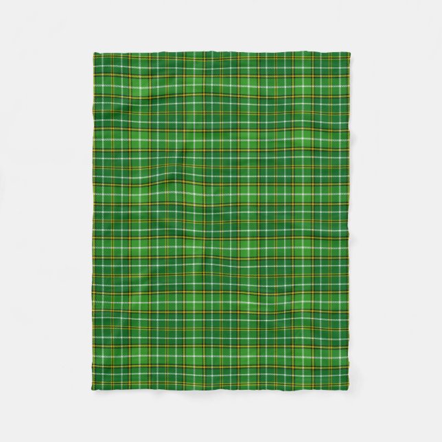 Scottish Clan Forrester Hunting Tartan Plaid Fleece Blanket (Front)