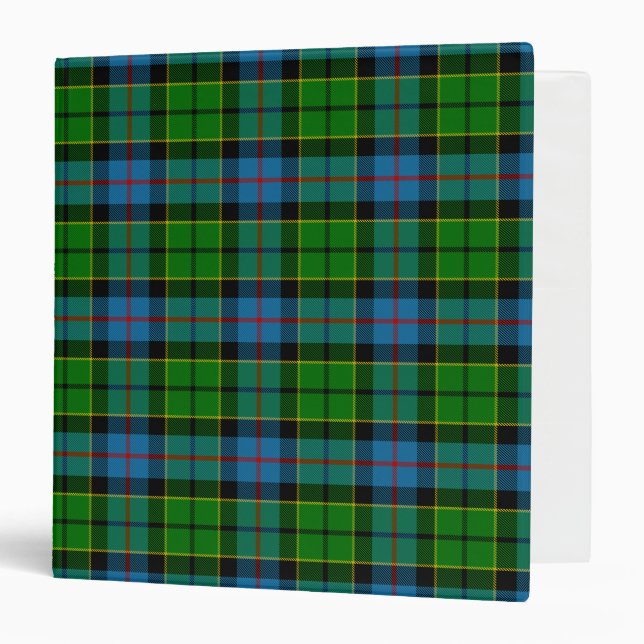 Scottish Clan Forsyth Tartan Plaid Binder (Front/Inside)