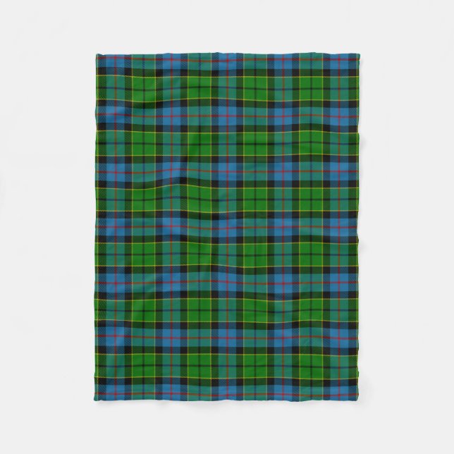 Scottish Clan Forsyth Tartan Plaid Fleece Blanket (Front)