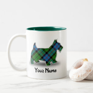 Scottish Clan Forsyth Tartan Scottish Terrier Two-Tone Coffee Mug