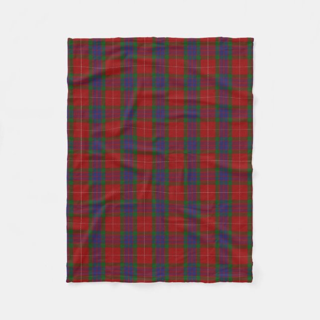 Scottish Clan Fraser Classic Tartan Fleece Blanket (Front)