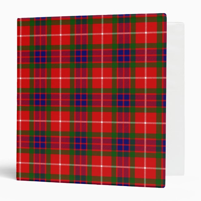 Scottish Clan Fraser of Lovat Tartan Plaid Binder (Front/Inside)