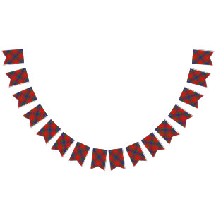 Scottish Clan Fraser Tartan Bunting Flags
