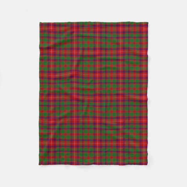 Scottish Clan Geddes Tartan Plaid Fleece Blanket (Front)