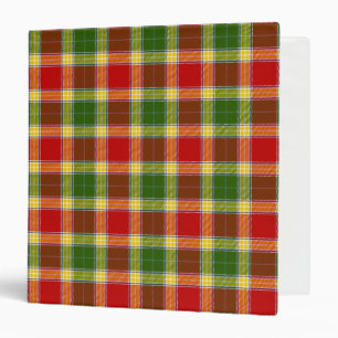 Scottish Clan Gibson Tartan Plaid Binder