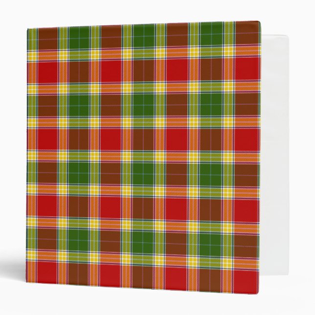 Scottish Clan Gibson Tartan Plaid Binder (Front/Inside)