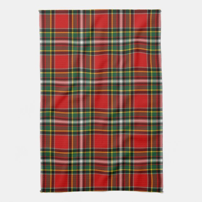 Scottish Clan Gillespie Tartan Plaid Kitchen Towel (Vertical)