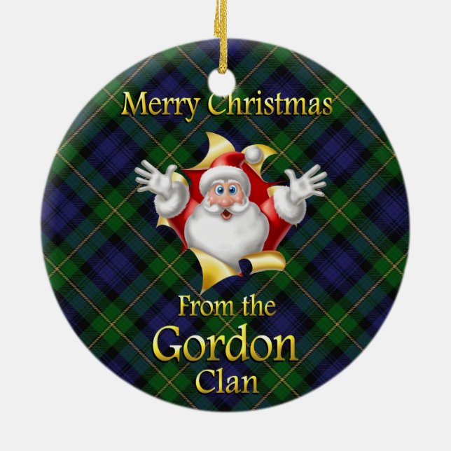 Scottish Clan Gordon Christmas Ornament (Back)