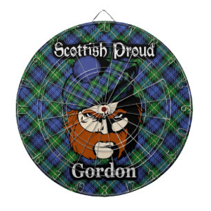 Scottish Clan Gordon Tartan Dartboard