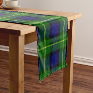 Scottish Clan Gordon Tartan Plaid Long Table Runner