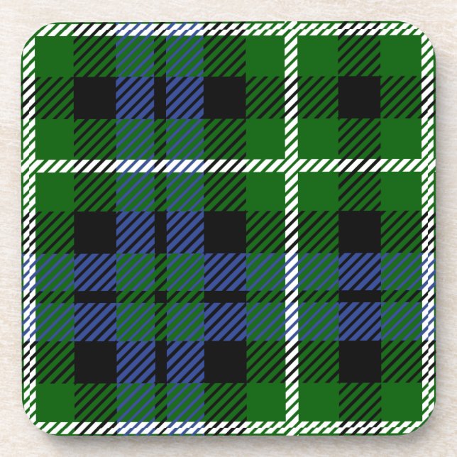 Scottish Clan Graham Tartan Plaid Coaster (Front)