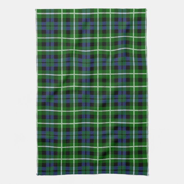 Scottish Clan Graham Tartan Plaid Kitchen Towel (Vertical)