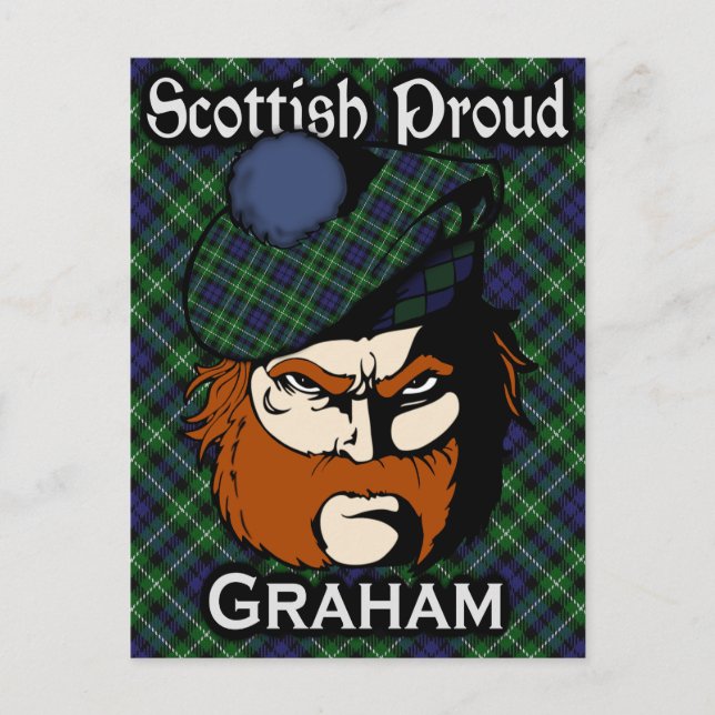 Scottish Clan Graham Tartan Postcard (Front)