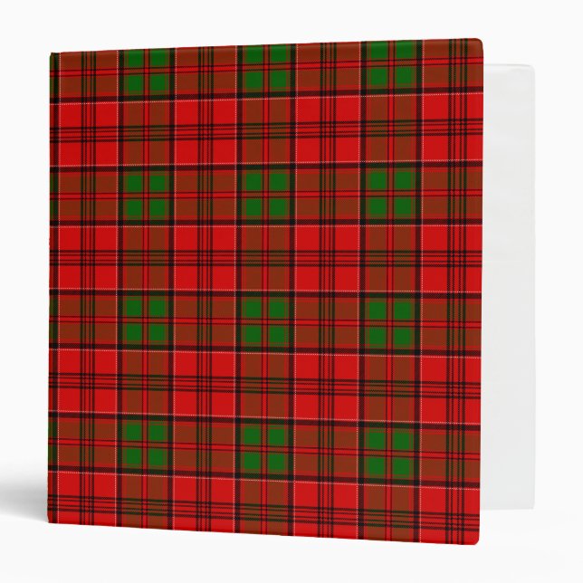Scottish Clan Grant Tartan Plaid Binder (Front/Inside)