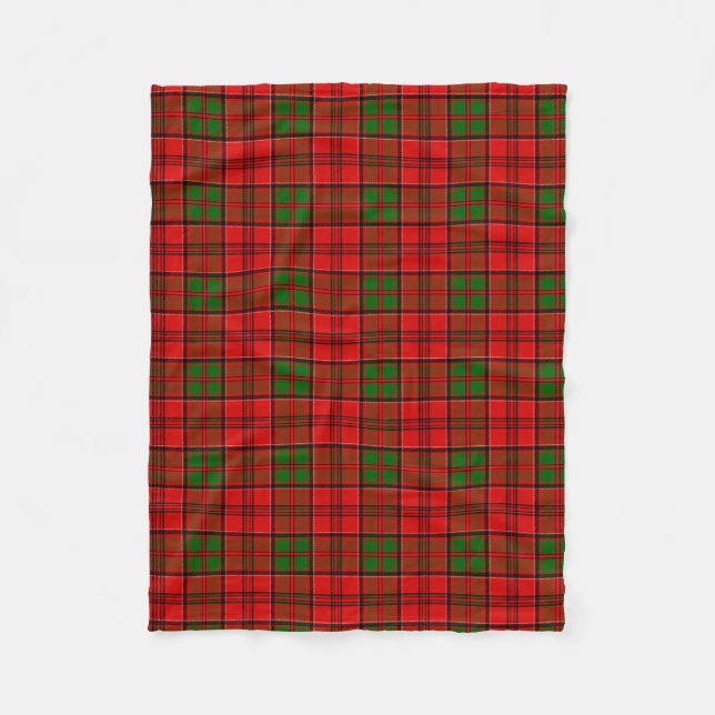 Scottish Clan Grant Tartan Plaid Fleece Blanket (Front)
