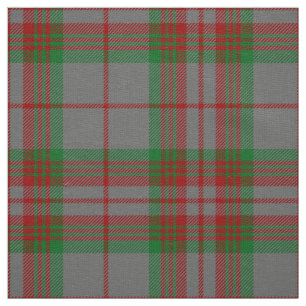 Scottish Clan Gray Tartan Plaid Fabric