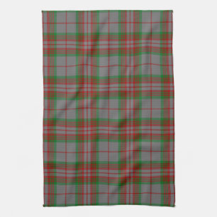 Scottish Clan Gray Tartan Plaid Kitchen Towel