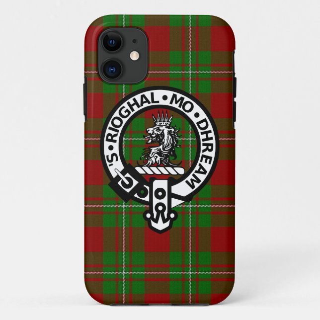 Scottish Clan Gregor Tartan and Crest Case-Mate iPhone Case (Back)
