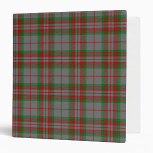 Scottish Clan Grey Tartan Plaid Binder