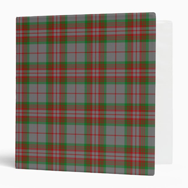 Scottish Clan Grey Tartan Plaid Binder (Front/Inside)