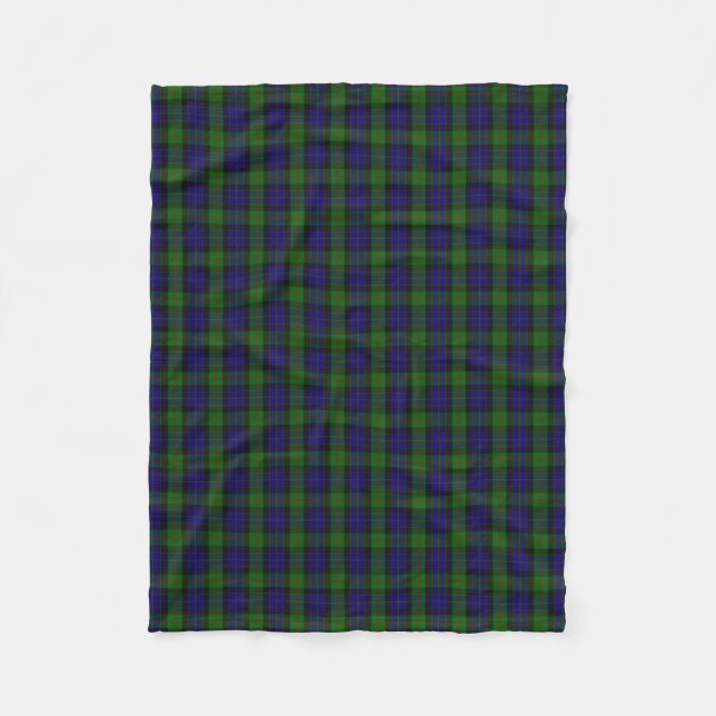 Scottish Clan Gunn Classic Tartan Fleece Blanket (Front)