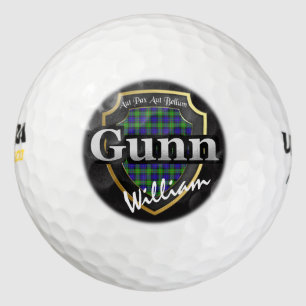 Scottish Clan Gunn Personalize Your Name Golf Balls
