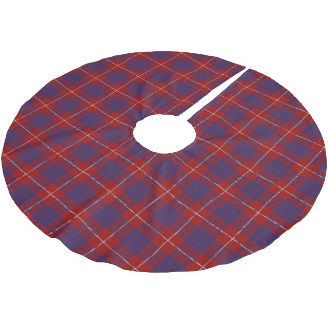 Scottish Clan Hamilton Tartan Brushed Polyester Tree Skirt (Angled)