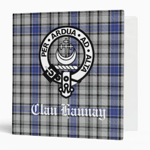 Scottish Clan Hannay Crest Badge and Tartan Custom Binder