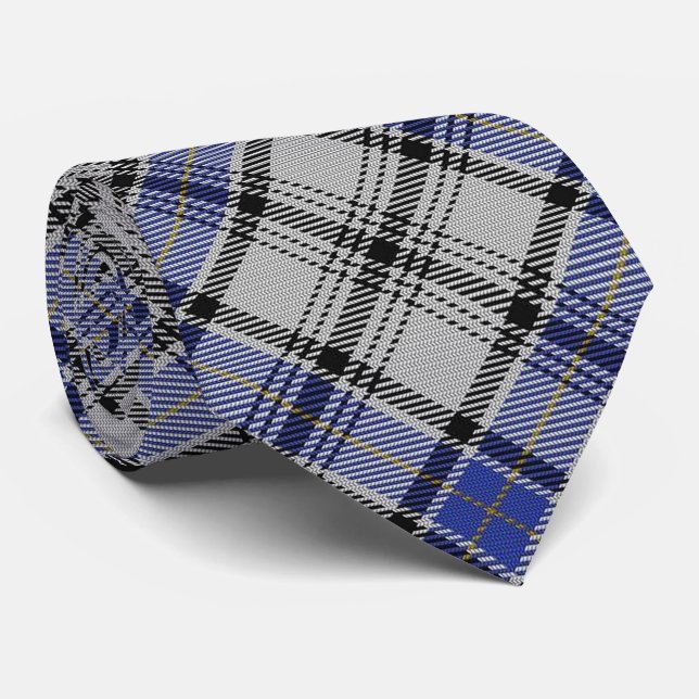 Scottish Clan Hannay H Monogram Tartan Tie (Rolled)