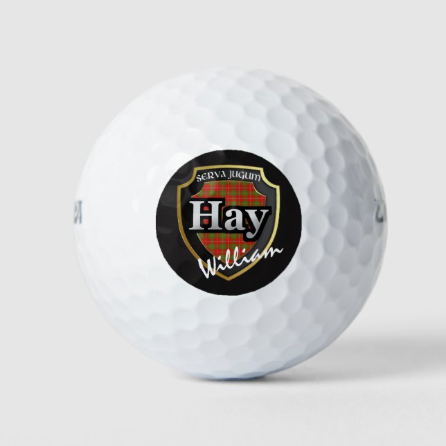 Scottish Clan Hay Personalize Your Name Golf Balls (Front)