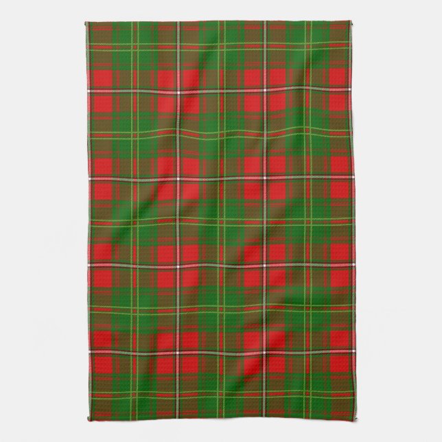 Scottish Clan Hay Tartan Plaid Kitchen Towel (Vertical)