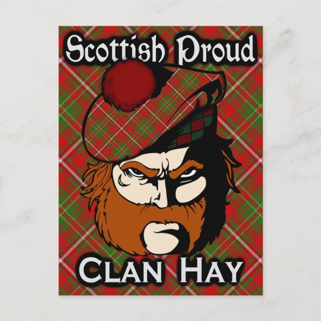 Scottish Clan Hay Tartan Postcard (Front)