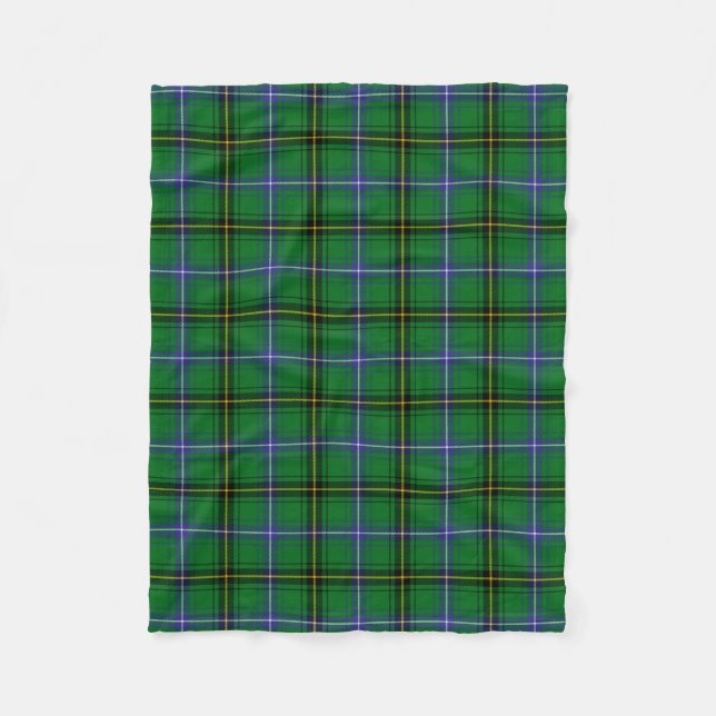 Scottish Clan Henderson Tartan Plaid Fleece Blanket (Front)
