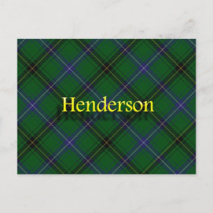 Scottish Clan Henderson Tartan Postcard