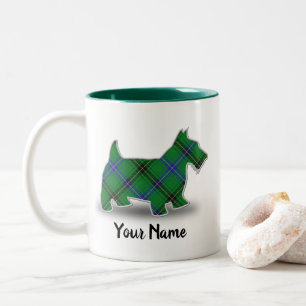 Scottish Clan Henderson Tartan Scottish Terrier Two-Tone Coffee Mug