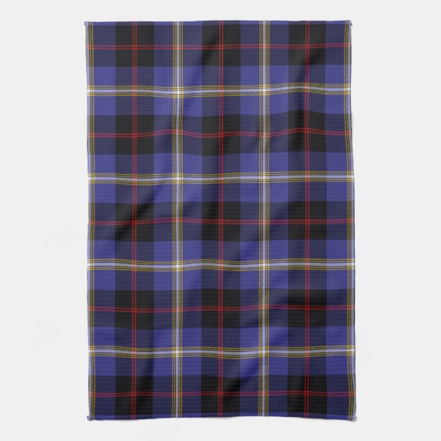 Scottish Clan Hill Tartan Plaid Kitchen Towel (Vertical)