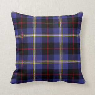 Scottish Clan Hill Tartan Plaid Throw Pillow